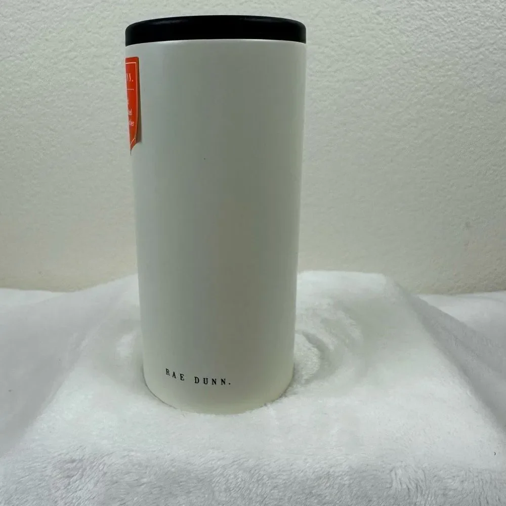 Rae Dunn Halloween DRINK UP WITCHES White Insulated Slim Can Cooler‎
